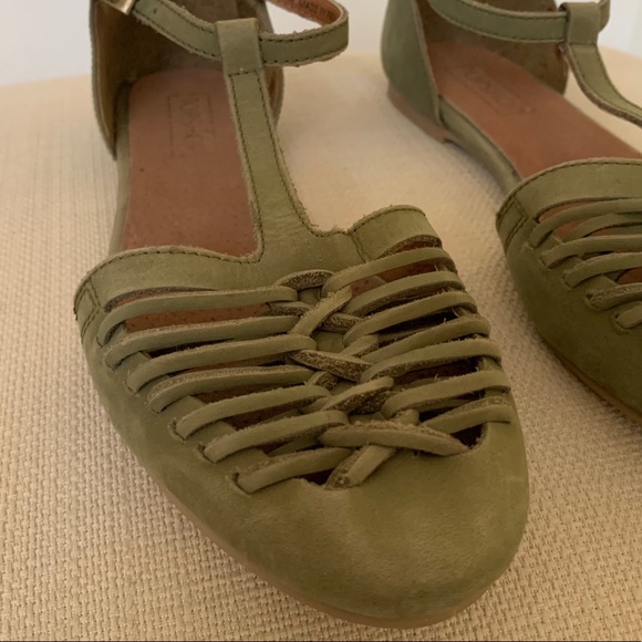 TopShop leather woven t-strap sandals /flats - Picture 6 of 14